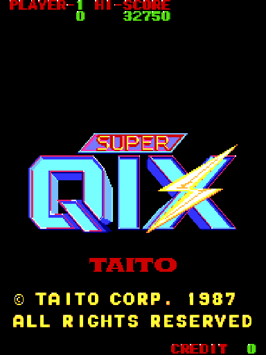 Super Qix (bootleg set 2) Title Screen